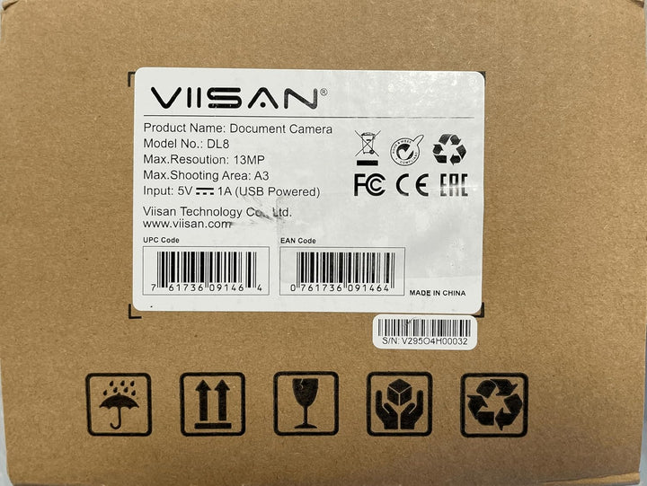 Viisan DL8 Dokumenten- Buchscanner. Max Scanbereich A3. 13MP Auflösung. Buchseiten Glätten & Aufteil
