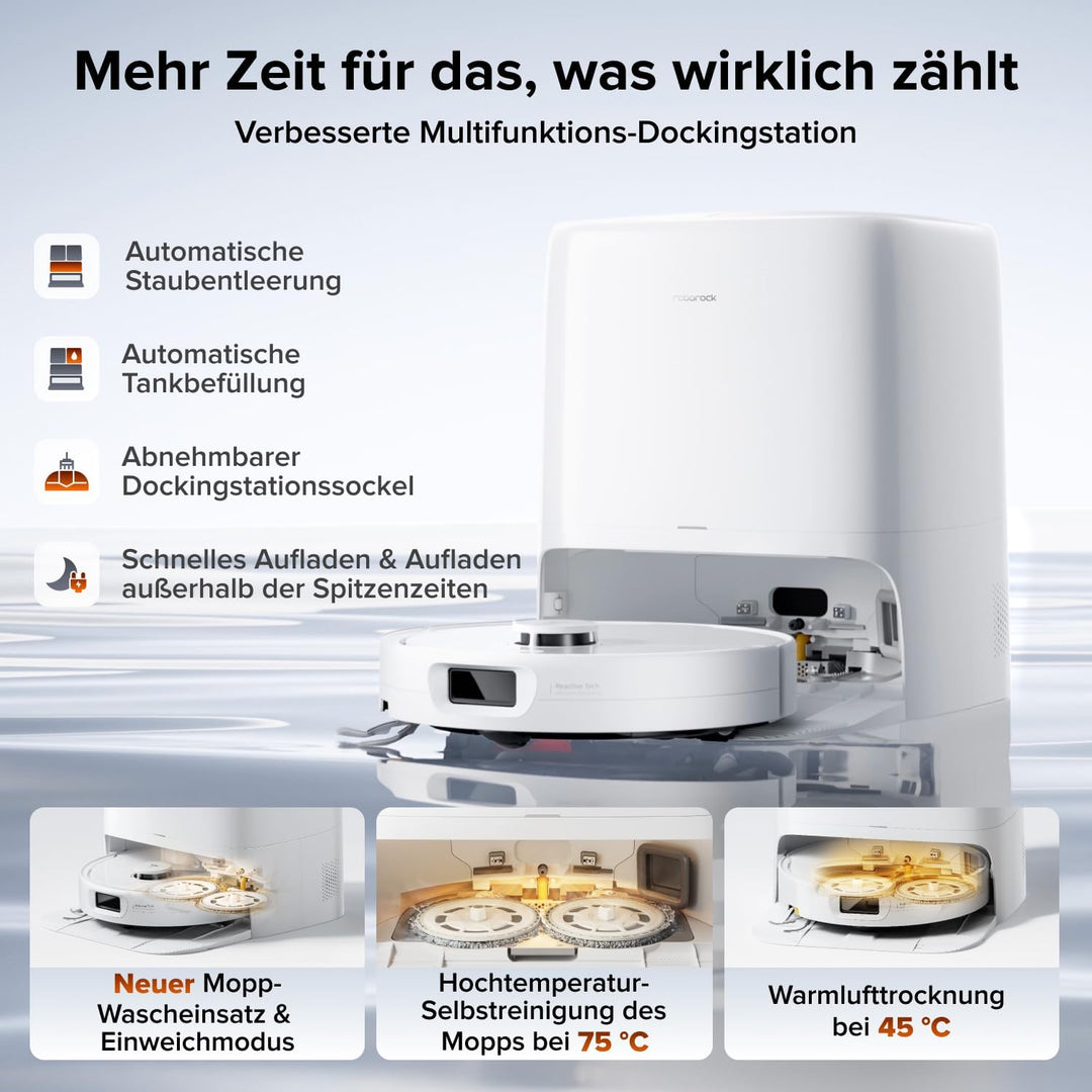 roborock Qrevo 2 Pro Saugroboter mit Wischfunktion, 25.000 Pa Saugkraft | Dual Anti-Tangle-System, A