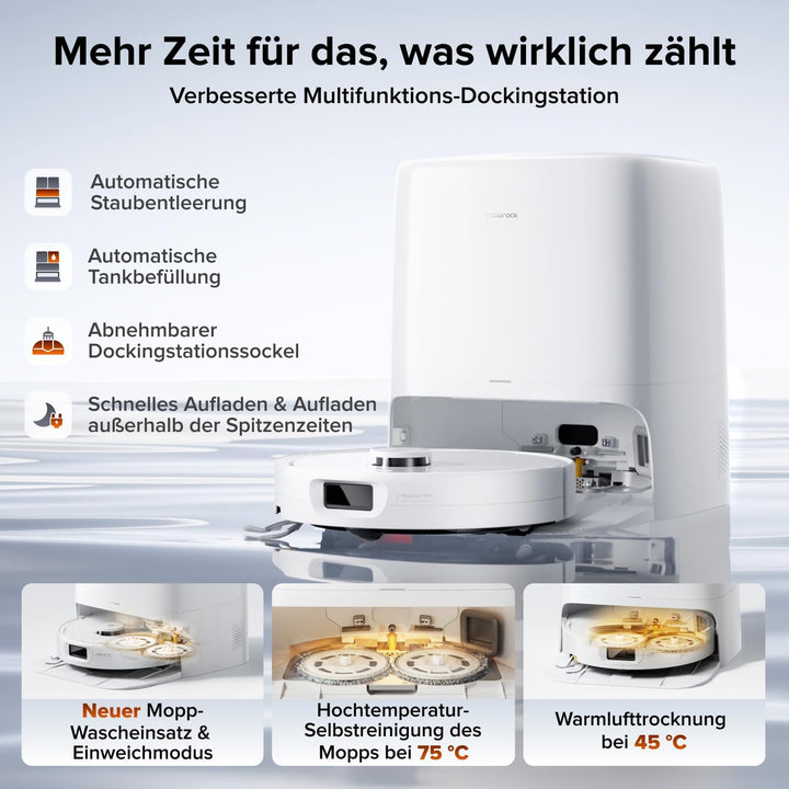 roborock Qrevo 2 Pro Saugroboter mit Wischfunktion, 25.000 Pa Saugkraft | Dual Anti-Tangle-System, A