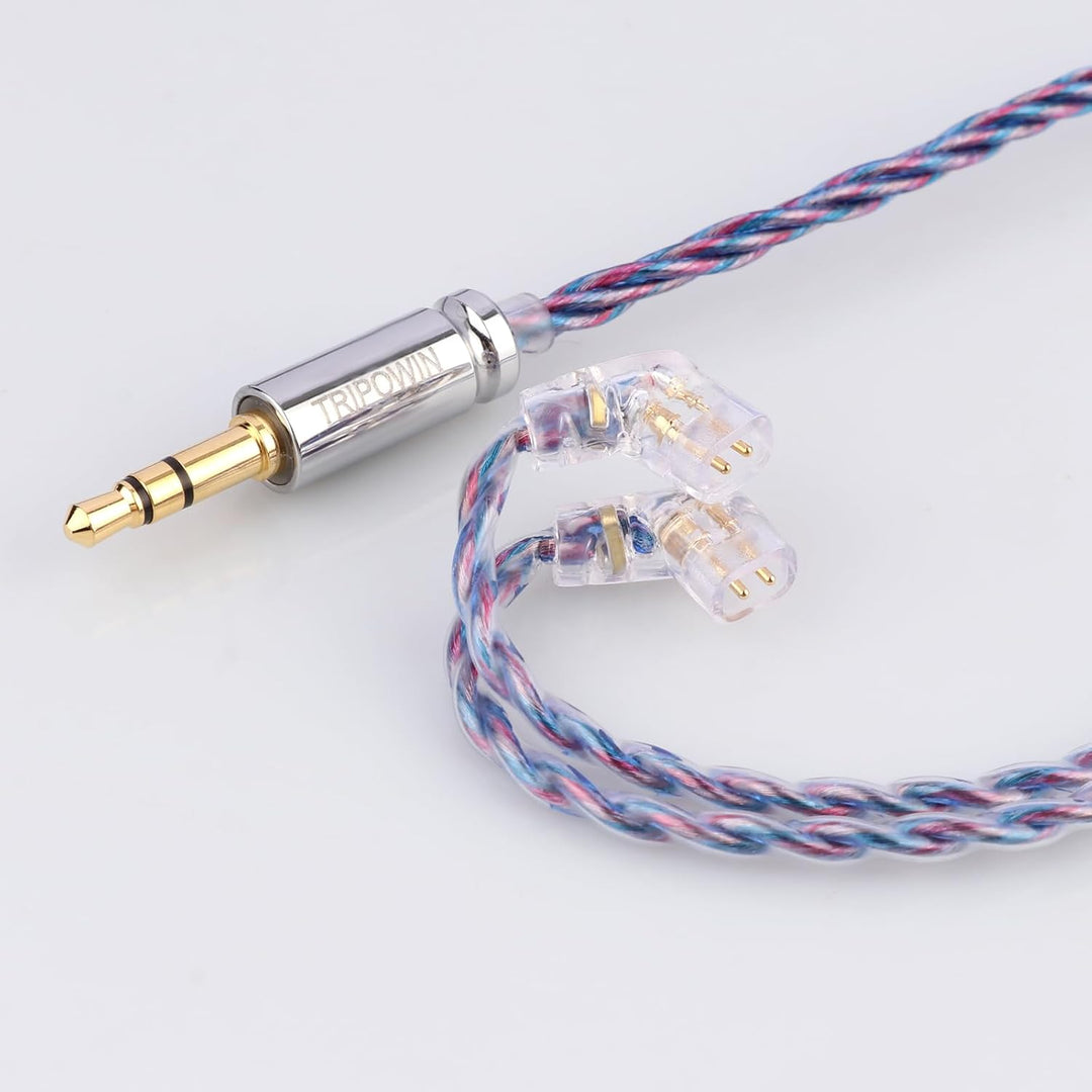 Linsoul Tripowin Sirene 4-adriges IEM-Kabel, 24 AWG OFC-Ersatzkabel, für In-Ear-Monitor, für 7 Hz Ze