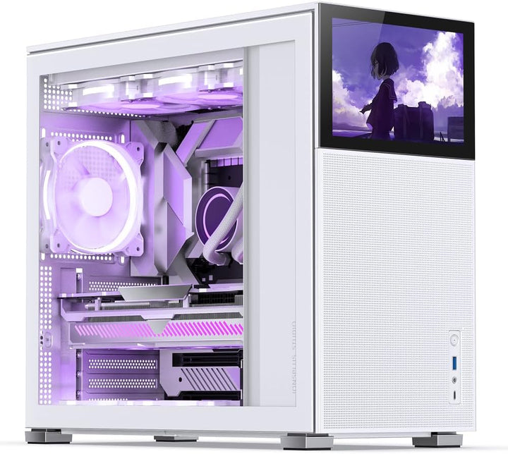 JONSBO D41 MESH Screen ATX Gehäuse, gehärtetes Glas, weiss
