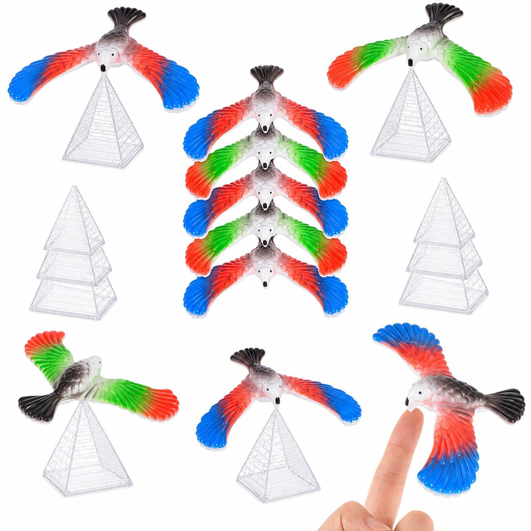 jojofuny 10 Stücke Schwebevogel Kinder Balance Vogel: Finger Balance Eagle Magical Physik Spielzeug