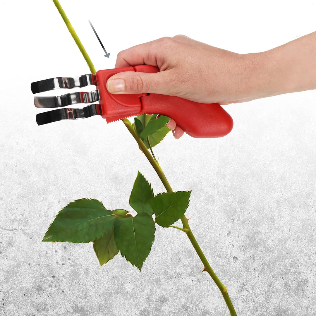 com-four® Rosenentdorner - Profi Stielentdorner für Rosen, Nelken und Schnittblumen - Kunststoff-Ent