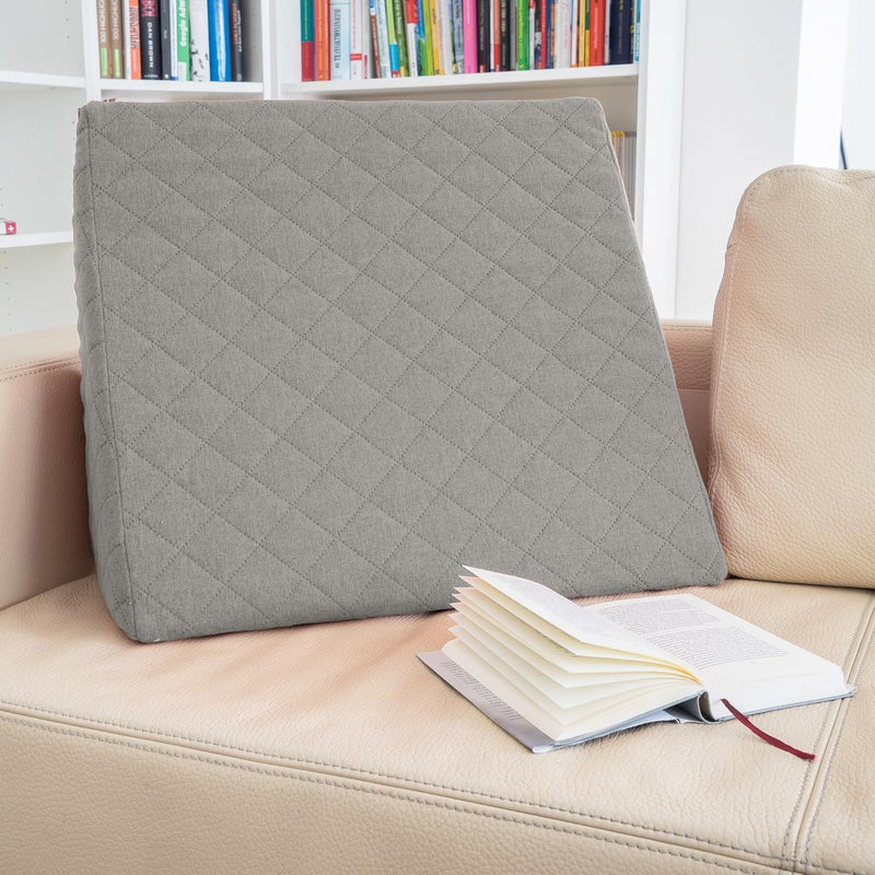 Sabeatex® Rückenkissen, Keilkissen für Couch und Sofa, Lesekissen für bequemes Sitzen. 5 Unifarben f