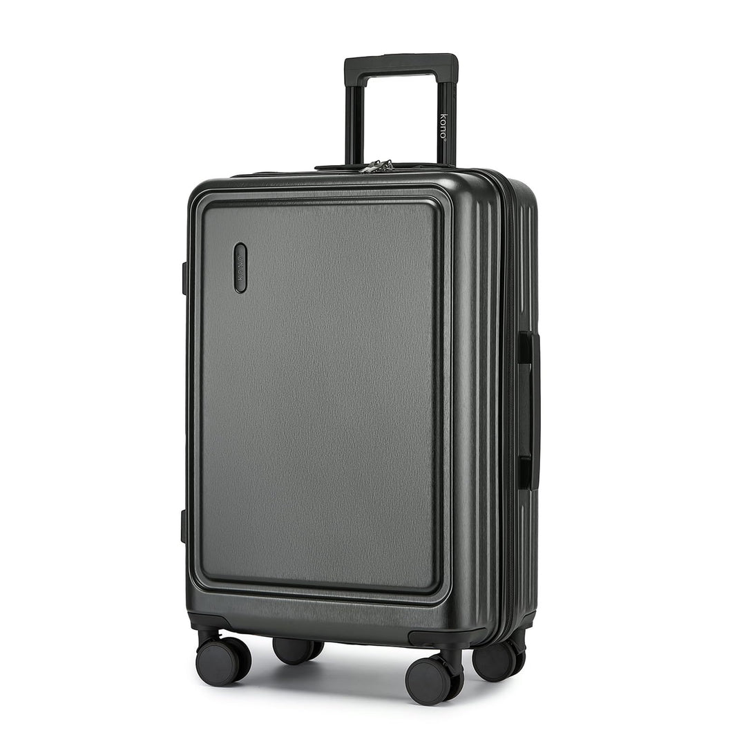 KONO Koffer Mittelgross mit TSA Schloss Hartschale Trolley Koffer mit Rollen Leicht aus ABS PC Reise