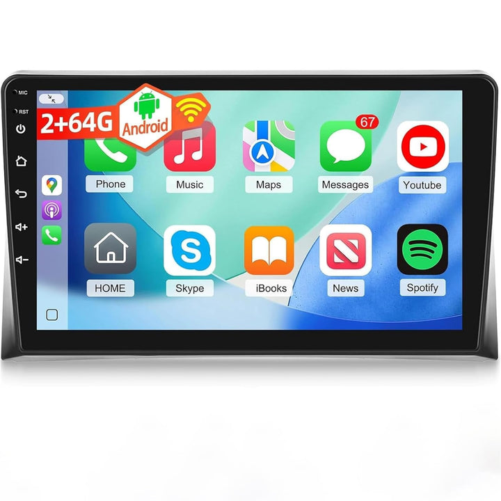 NHOPEEW 2G+64G Android Autoradio für VW T5 Multivan 2008-2015 - Drahtlos Carplay &amp; Android Auto - 9