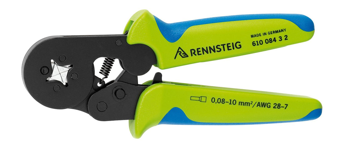 Rennsteig Aderendhülsencrimpzange PEW8.84 (2 profilierte / 2 glatte Crimpflächen; 0,08-10 mm², AWG: