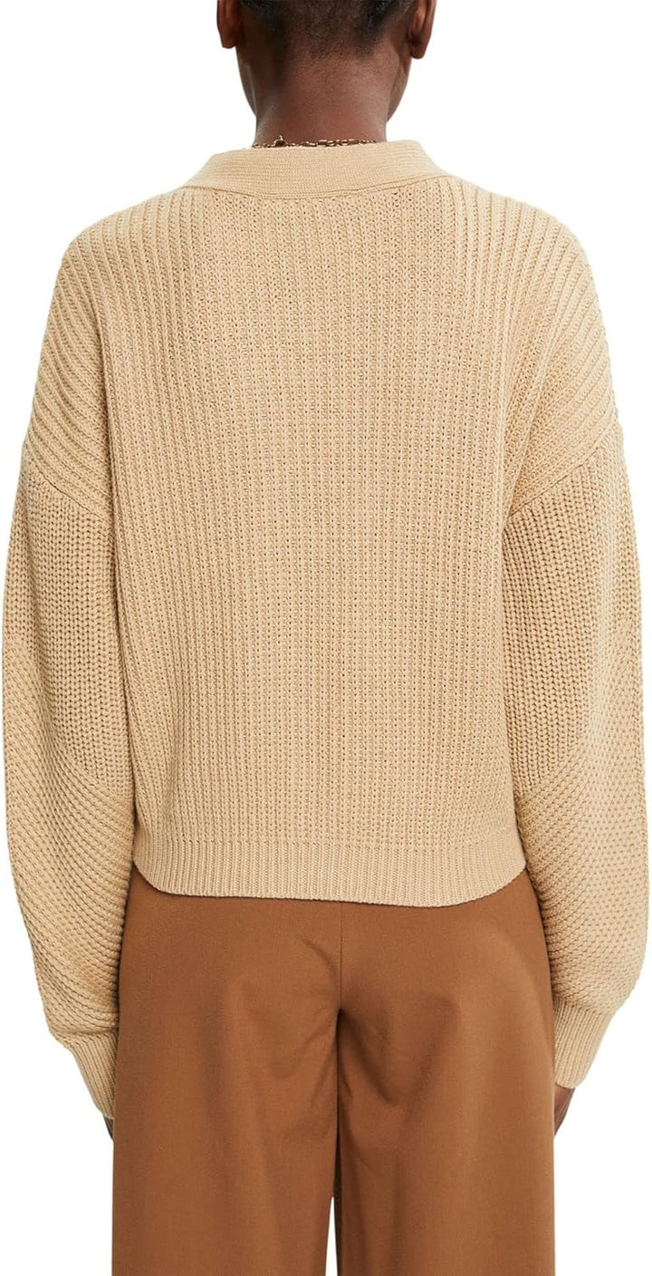 ESPRIT Damen Strickjacke, 285/Sand