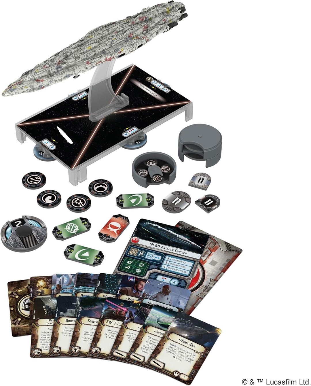 Star Wars Armada FFGSWM13 Tabletop, Einzelbett, Mehrfarbig, 4. Rebel Alliance 4. Rebel Alliance e) R