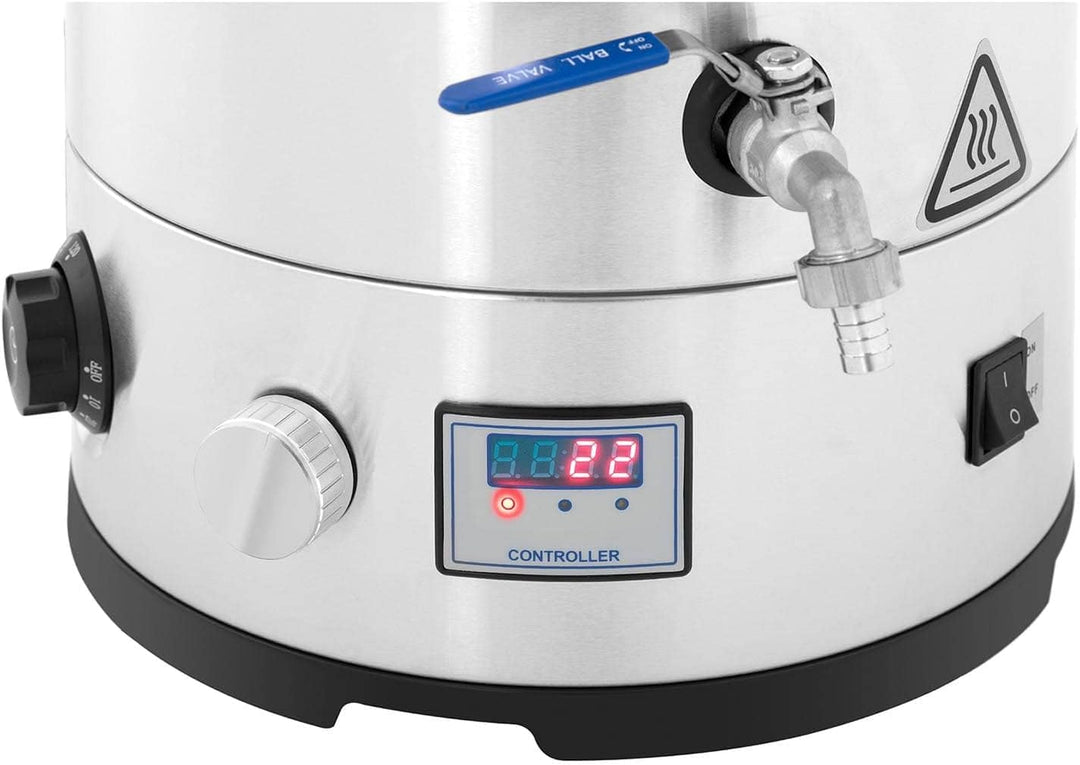 Royal Catering RCBM-30CK Maischekessel 30 l 700/1.800/2.500 W 30-110 °C Edelstahl Fermenter Fermenti