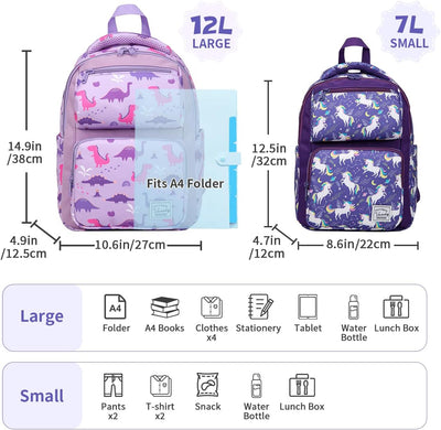 VASCHY Kinderrucksack, Niedlich Wasserabweisend 7L Vorschule Kinder Rucksack Kindergartenrucksack Sc