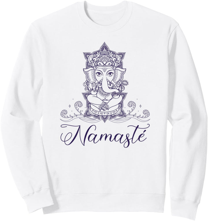 Yoga Ganesh mit Ornamente und Namasté Sweatshirt