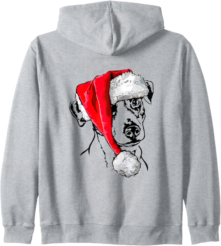 Santa Jack Russell Terrier Weihnachtsmann Weihnachten Hunde Kapuzenjacke