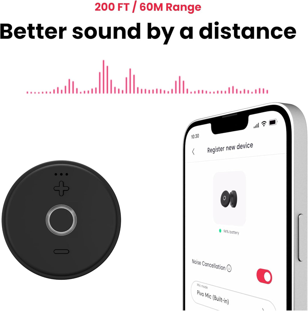 Pivo Bluetooth-Mikrofon – professionelles, ultrafunktionales und kompaktes Bluetooth-Ansteckmikrofon
