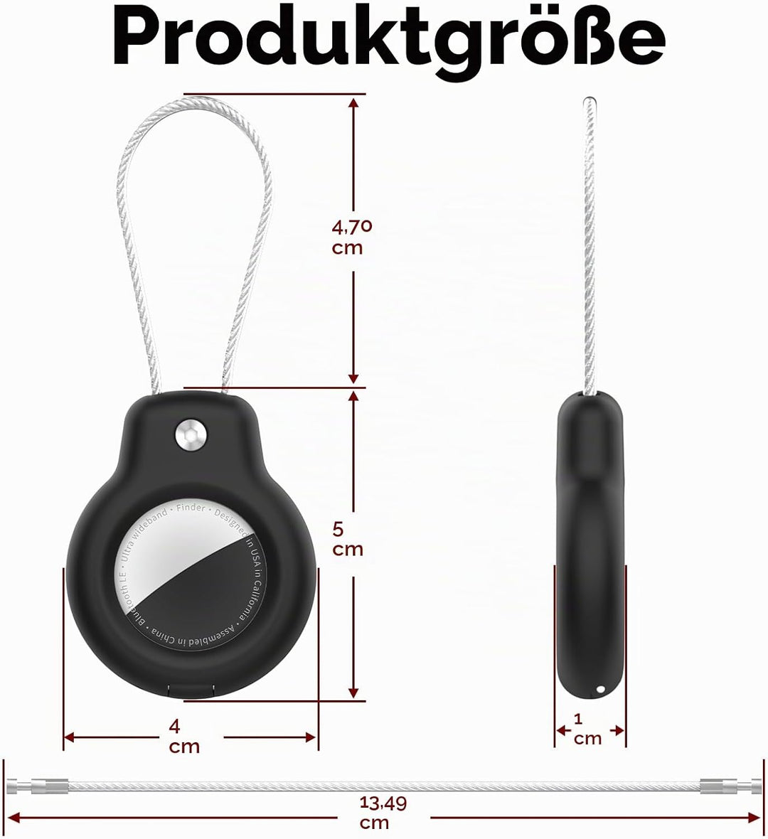 SPGUARD 2 Stück AirTag Hülle(AirTag 1/2) Kompatibel mit Apple AirTag Schlüsselanhänger,Air Tag Anhän