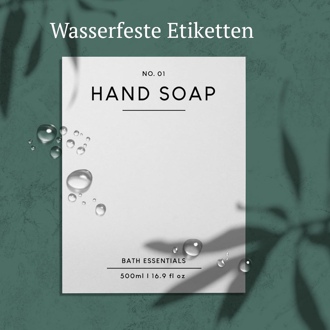 MONOKO 4er Set Seifenspender Glas - Spülmittelspender Küche - Shampoo Flaschen zum Befüllen - Duschg