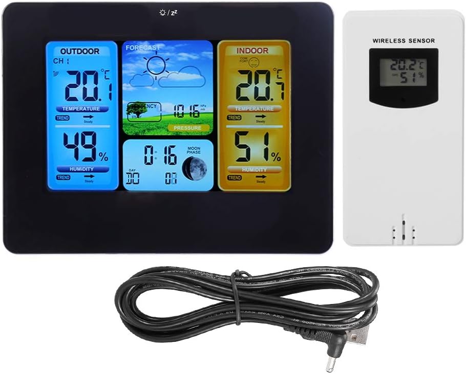 Wetterstation, Wetterstationen Vorhersage Indoor Outdoor Temperatur Drahtlose Wetterstation für Home