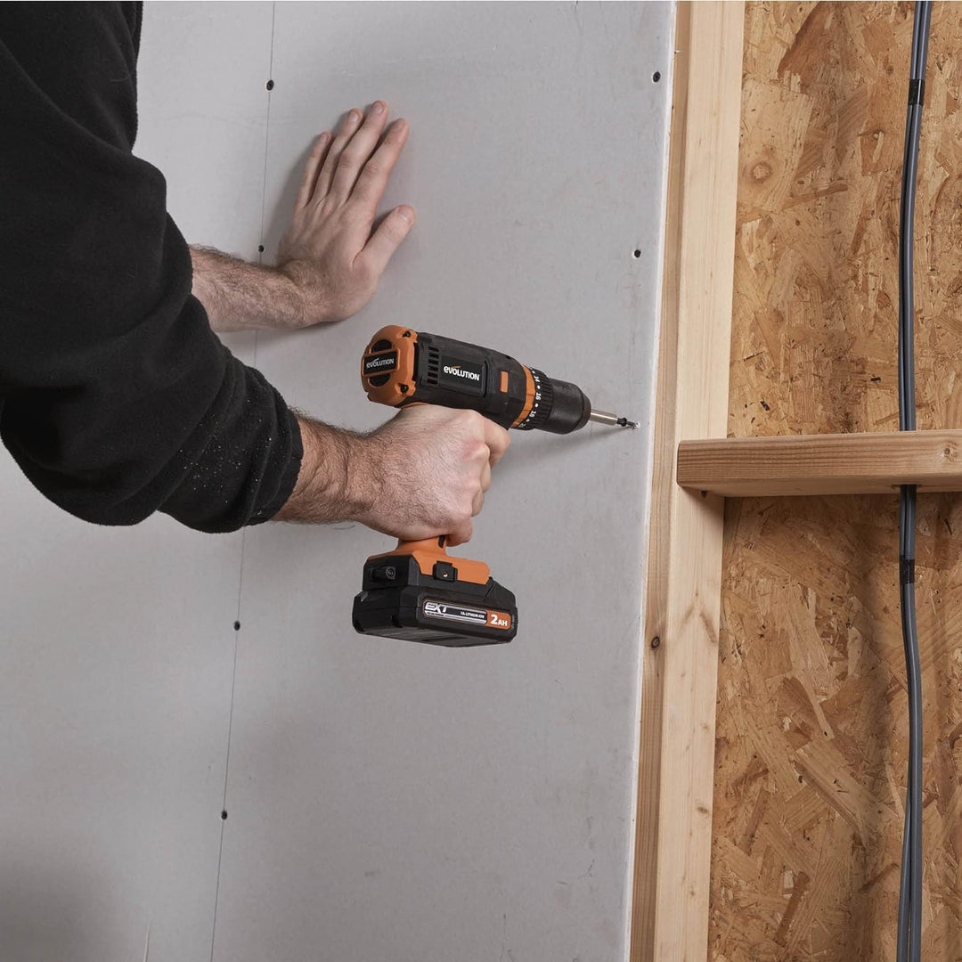 Evolution Power Tools R13CMB-Li Akku-Bohrmaschine mit variabler Drehzahl und Gürtelclip Akku-Bohrmas