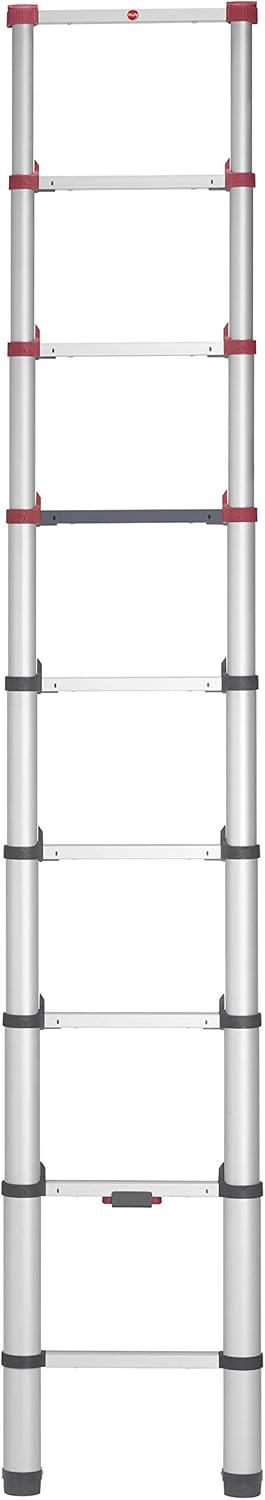 (L) HAILO 7113-132 - Escalera telescópica de aluminio FlexiLine 380 de 13 peldaños