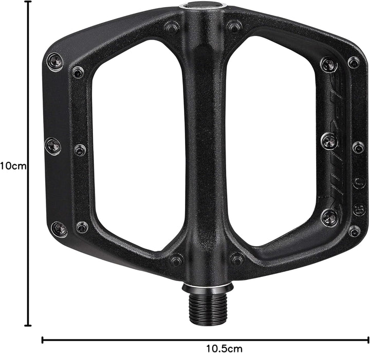 Spank Spoon Dc Flache Pedale für Mountainbike/E-Bike/Cycle 100x105mm Schwarz, 100x105mm Schwarz