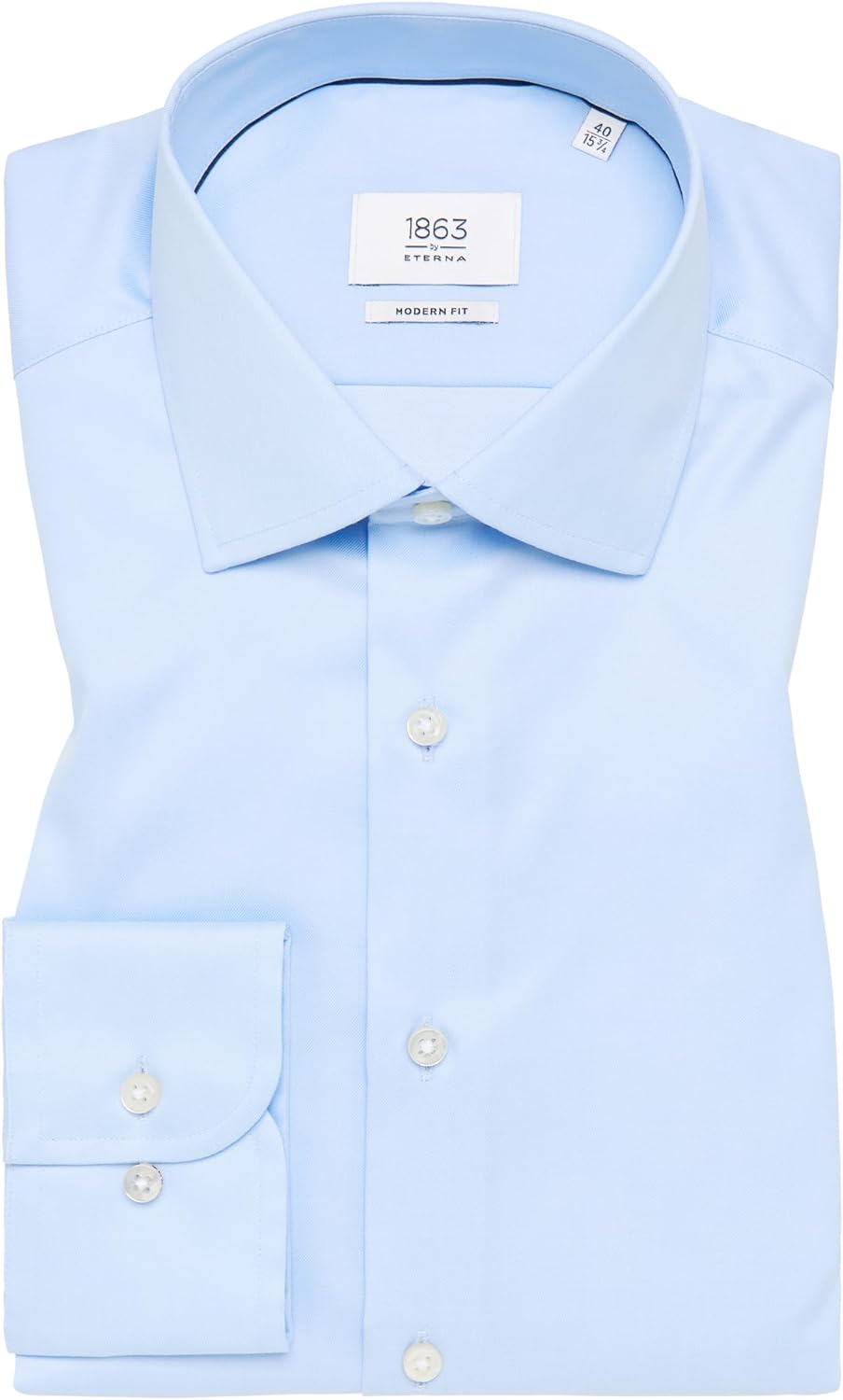 eterna Modern Fit Hemd extra Langer Arm New Kent Kragen hellblau Grösse 40