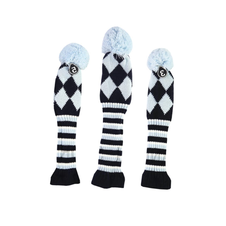 BESPORTBLE 3 Stück/Set Gestrickte Golf-Schlägerkopfhüllen Golf-Eisen-Kopfhüllen Golfschlägerhüllen H