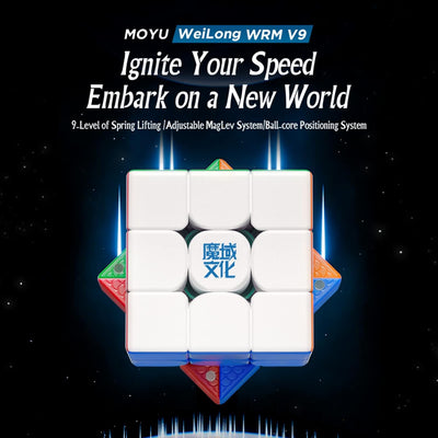 TUNJILOOL Moyu WRM V9 2023 3x3 Magnetic Speed Cube, moyu WeiLong WR M V9 Magnetic 3x3 Stickerless, W