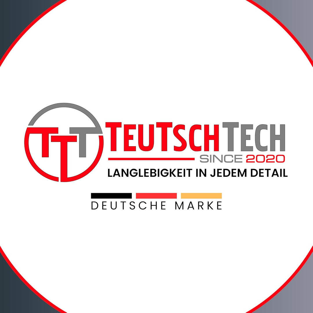 TEUTSCHTECH, EV Ladekabel Spiral I Blau I 9M I TYP2 auf TYP2 I 22kW I 3X32A I 3-phasig I Nutzbare Lä