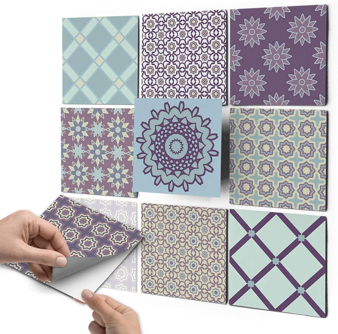 20 Stück Fliesenfolie für Bad und Küche 20x20 cm - Mosaikfliesen, Fliesensticker - selbstklebende Fl