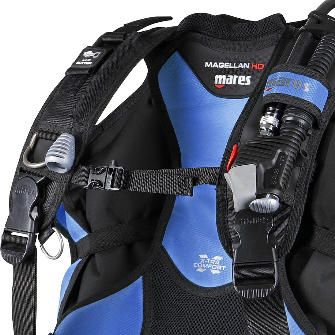 Mares BCD Magellan HD XL Schwarz/Blau, XL Schwarz/Blau