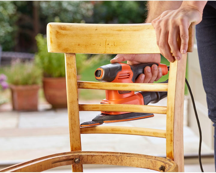 Black+Decker 4-in-1 Multischleifer (Schwingschleifer-, Dreiecksschleifer-, Exzenterschleifer- und Fi