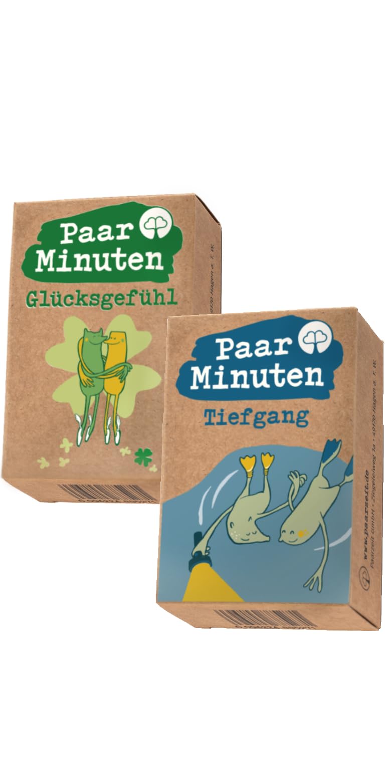Das Neue PaarMinuten Doppelpack – 2 Spiele mit je 53 interaktiven Gesprächsimpulsen für Paare – Vale