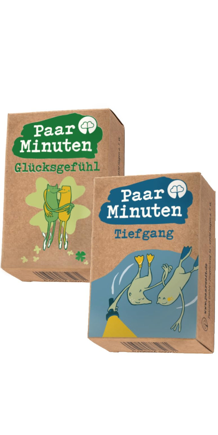 Das Neue PaarMinuten Doppelpack – 2 Spiele mit je 53 interaktiven Gesprächsimpulsen für Paare – Vale