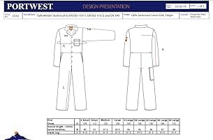 Portwest CE Safe-Welder™ Overall, Grösse: XS, Farbe: Marine, C030NARXS X-Small navy, X-Small navy
