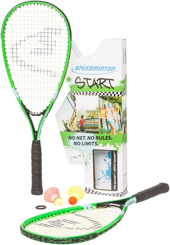 Speedminton 400051 Unisex Start - Original Speed Badminton/Crossminton Starter Inklusive 2 Speeder,