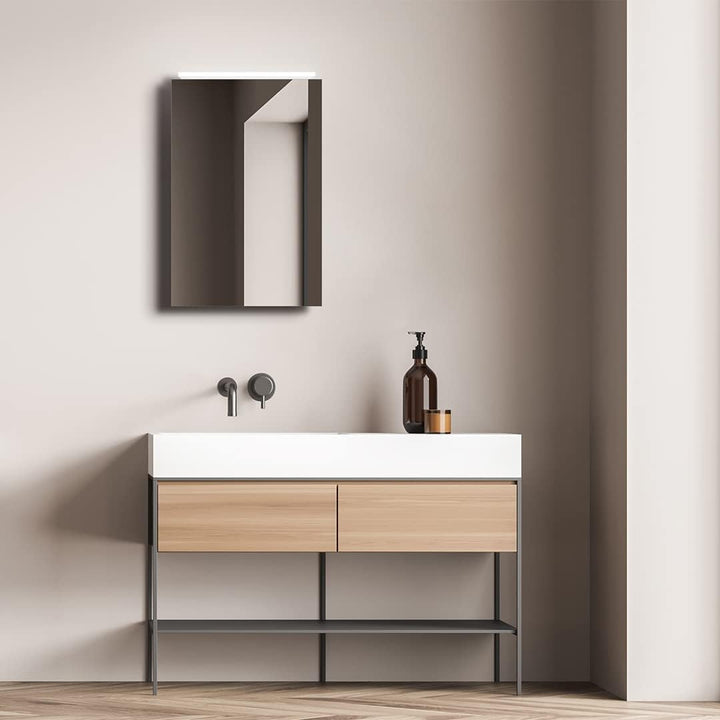 Talos 50052 Mirage LED Spiegelschrank- Lichtfarbe 4200K - Aluminiumkorpus - 40x 60 cm, Silber, 40 x