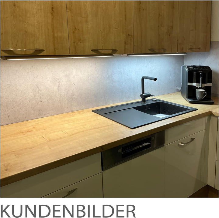 StickerProfis Küchenrückwand selbstklebend Glasoptik - Beton - 1.8mm, Versteift, alle Untergründe, H