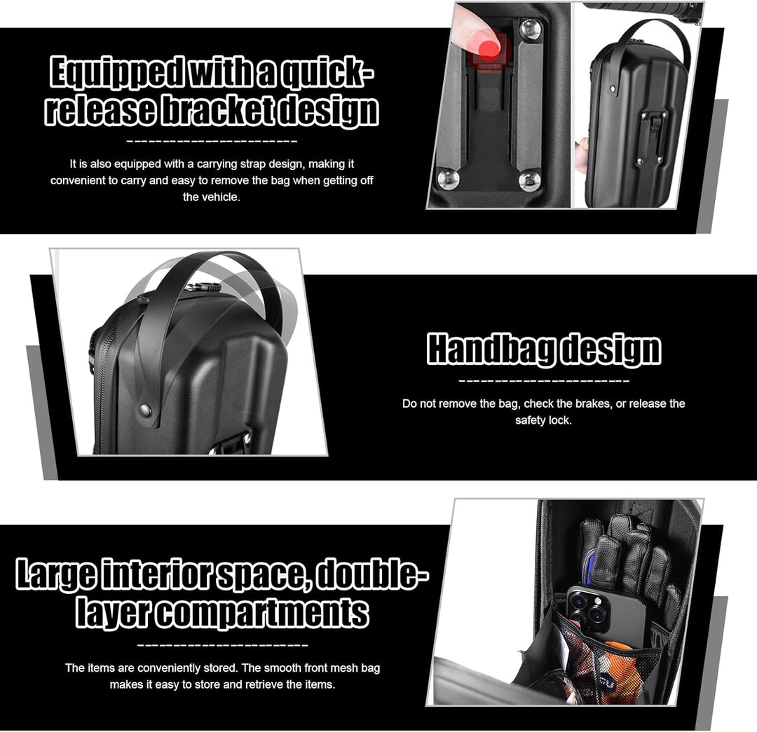wasserdichte Lenkertasche Escooter: 3L E Scooter Tasche mit Multicolor Elastische Kordel Schnellvers