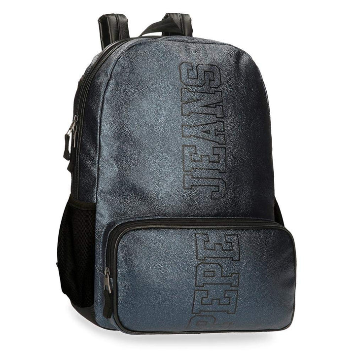 Pepe Jeans Chemistry Anpassbarer Laptop-Rucksack Blau 32x44x15 cms PU und Polyester 15,6" 21.12L, Ru