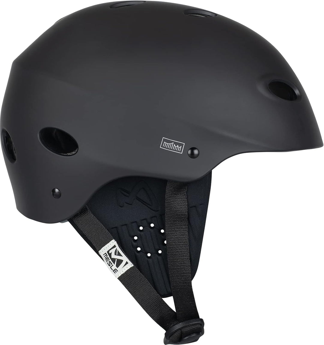 Mesle Wassersport Helm Ultuna, Wakeboard Helm Abnehmbarer Ohrenschutz, Kite Helm Schwarz XS, Schwarz