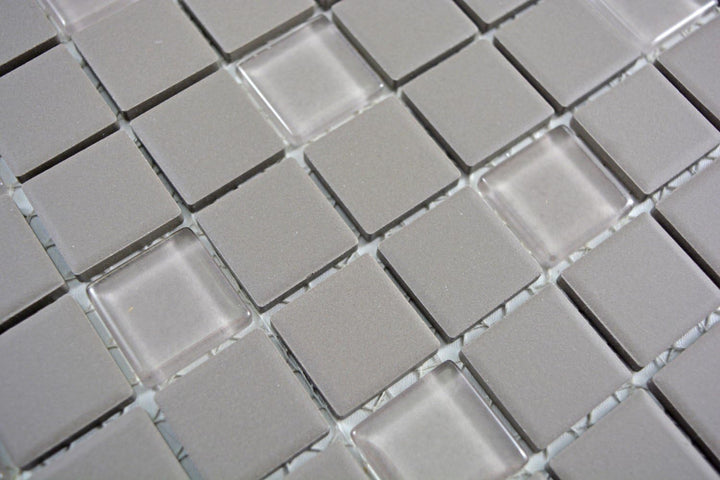 Mosaik Fliese Keramik grau unglasiert Glas für WAND BAD DUSCHE KÜCHE FLIESENSPIEGEL THEKENVERKLEIDUN