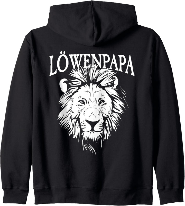 Löwenpapa I Daddy Retro und Stolz I Papa Löwe Kapuzenjacke