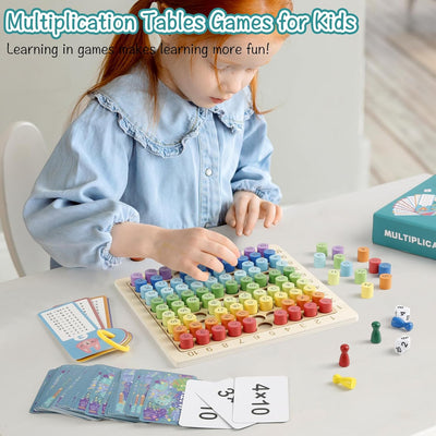 Weinsamkeit Montessori Multiplikationsbrett, 1x1 Lernen Spiel für Grundschüler, Multiplikationstafel