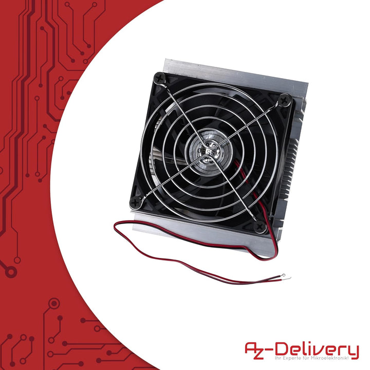 AZDelivery Cooling Kit für Peltier-Elemente – Kühlkörper & Lüfter-Set für thermoelektrische Kühlung