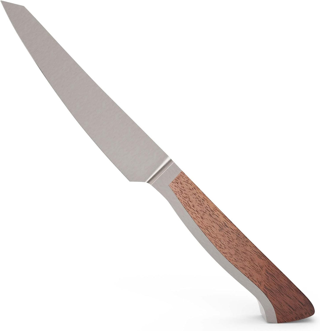 GÜDE Solingen - Steakmesser Glatt geschmiedet, 14 cm, Walnussholz, CAMINADA, Handmade Germany, Braun