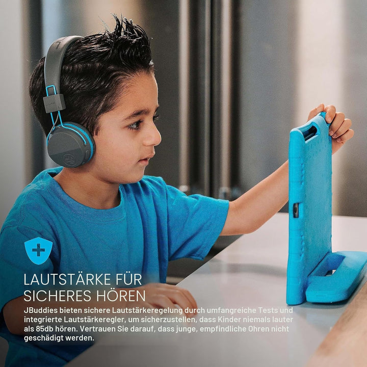 JLab Bluetooth Kopfhörer Kinder, JBuddies kopfhörer kabellos, Over Ear Kinder Kopfhörer mit mikrofon