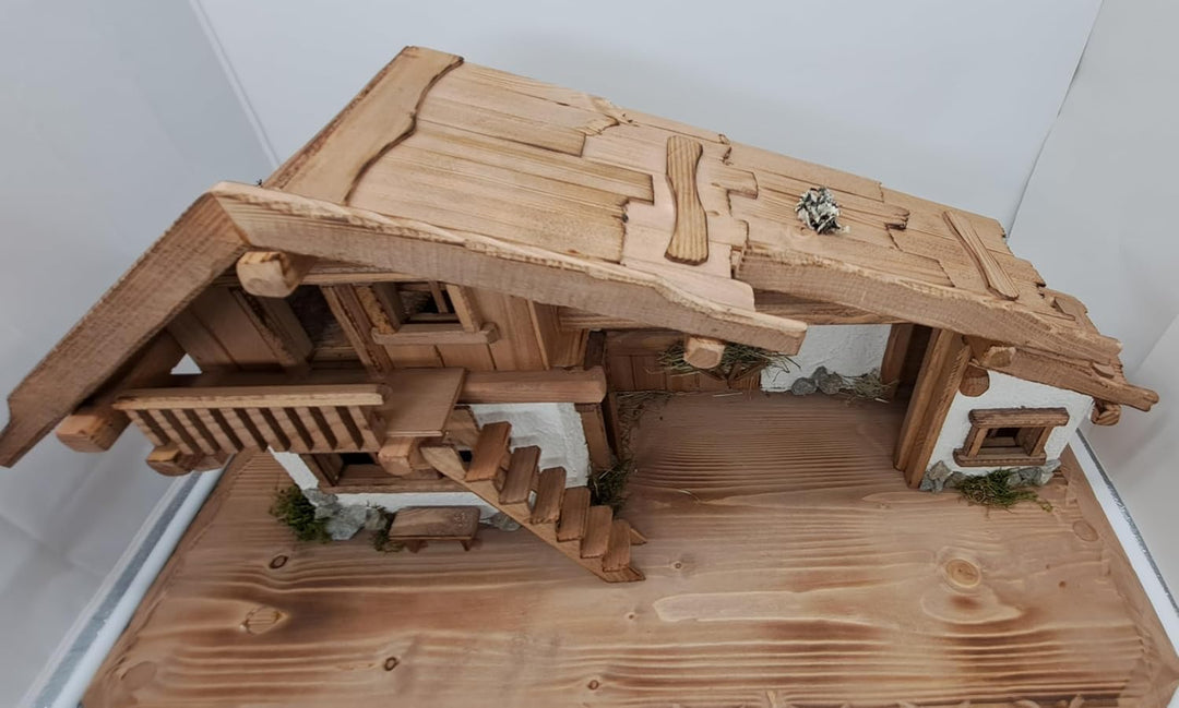 Weihnachtskrippe- Krippe Krippenstall Weihnachten-Weihnachtskrippe K1