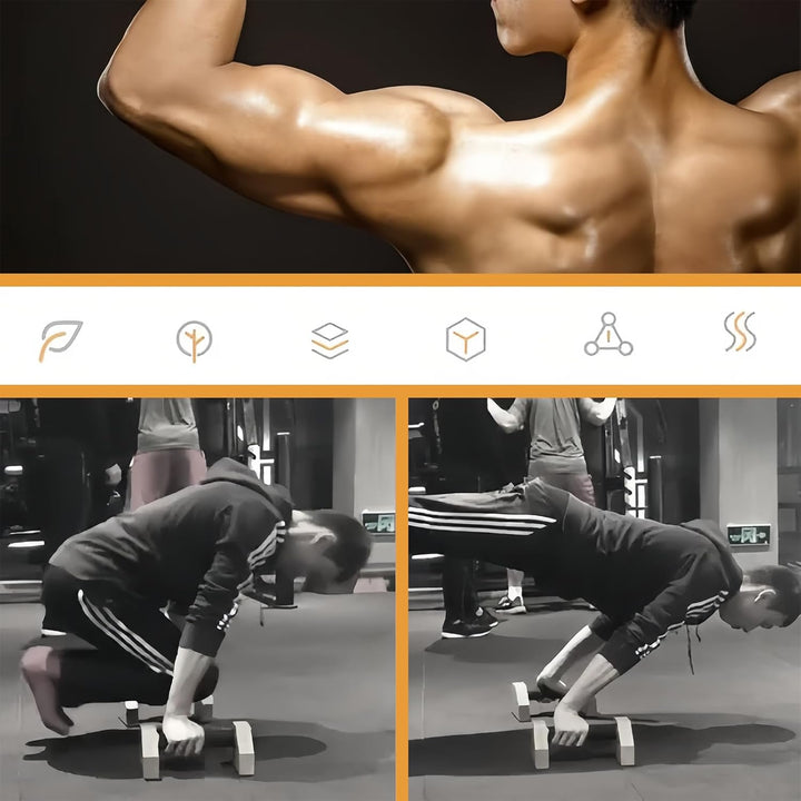 2 stück Holz Parallettes, Rutschfeste Push Up Bar, Yoga & Handstand Griffe für Indoor & Outdoor (1 P