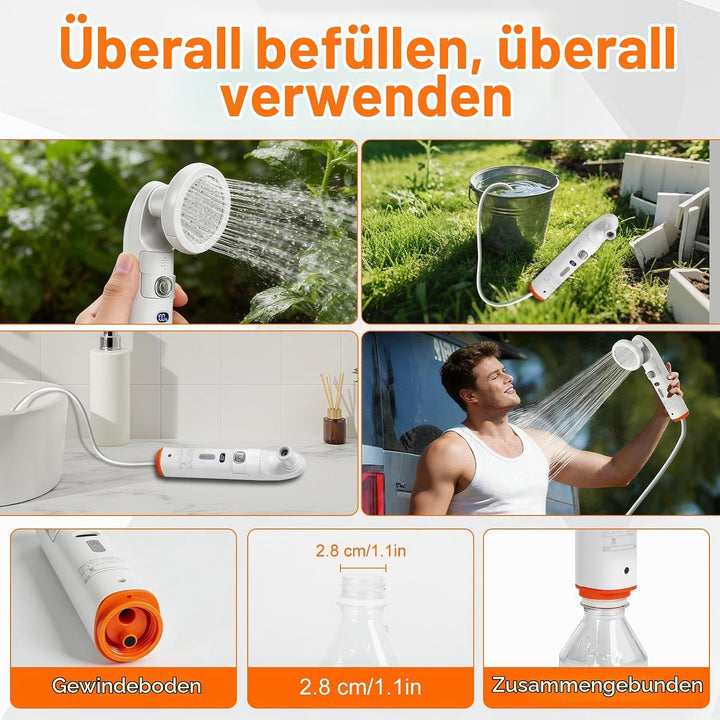 Bidet Po Dusche, Portable Bidet, Portable Travel Bidet Elektrisches, Peri Bottle mit 2.5 L Wassertan