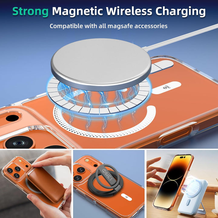 ONES für iPhone 17 Pro Hülle, Kompatibel mit MagSafe, Militärnorm Schutz Magnetisches HandyHülle, Ve